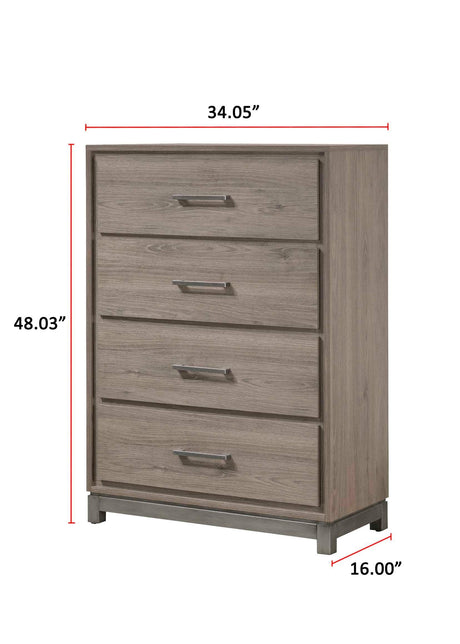 River Brown Modern Contemporary Solid Wood And Veneers Upholstered Panel Queen Bed - Ella Furniture