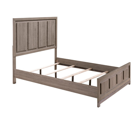 River Brown Modern Contemporary Solid Wood And Veneers Upholstered Panel Bedroom Set - Ella Furniture