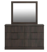 Shaehartin Dark Brown Dresser and Mirror view 6