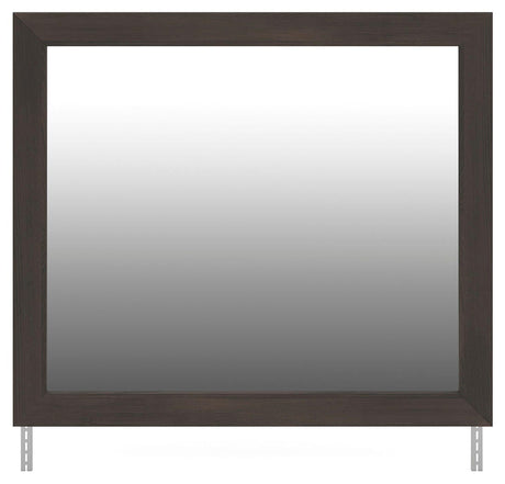 Shaehartin Dark Brown Bedroom Mirror view 2