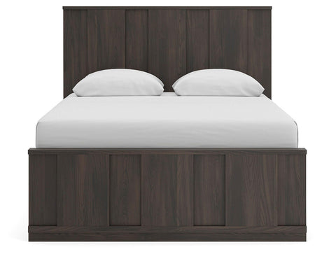 Shaehartin Dark Brown Queen Panel Bed view 6