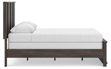 Shaehartin Dark Brown Queen Panel Bed view 8