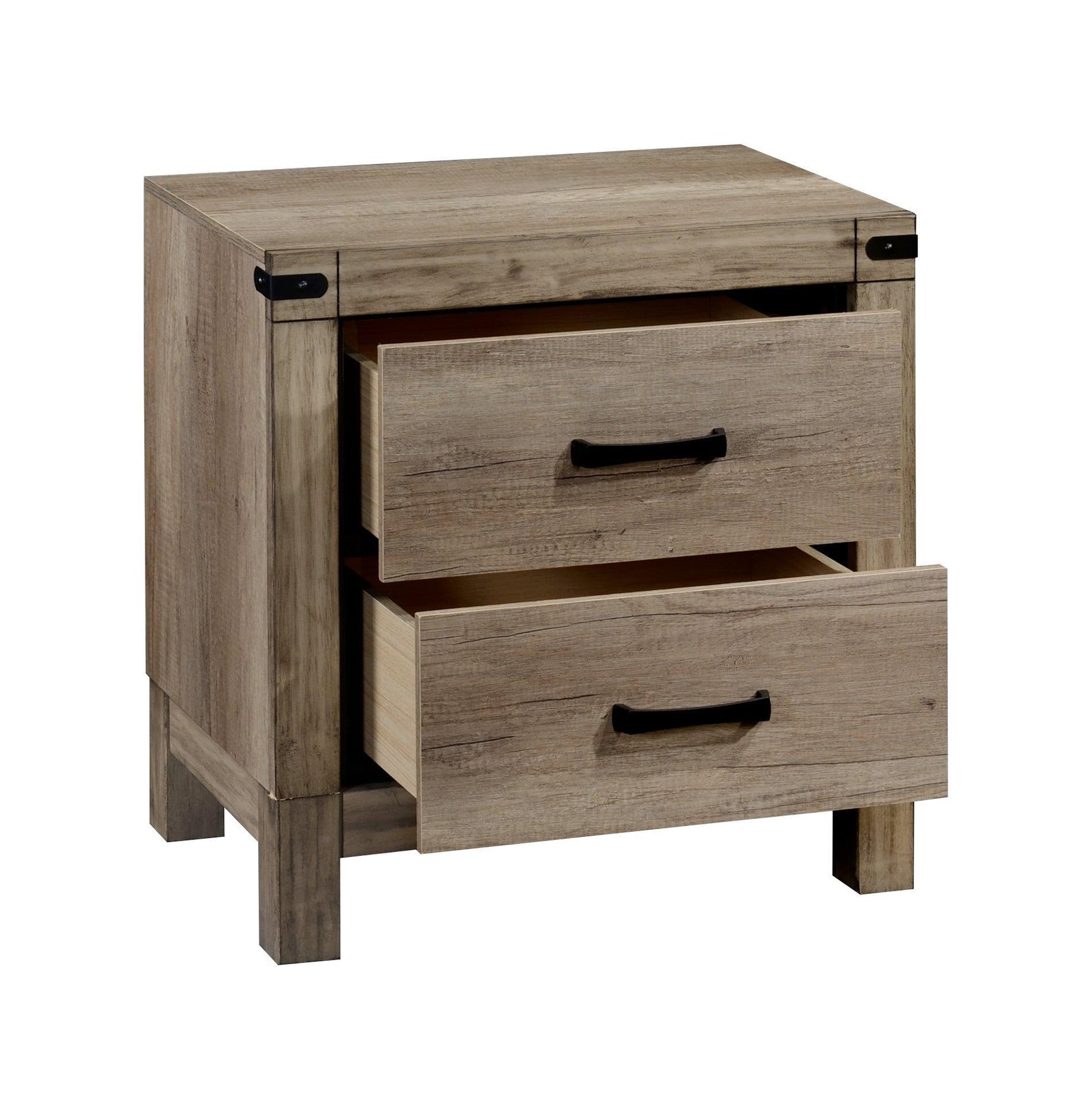Matteo Melamine Sleek and Modern Contemporary Wood Full Fabric Upholstered Panel Bed - Ella Furniture