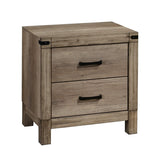 Matteo Melamine Sleek and Modern Contemporary Wood Full Fabric Upholstered Panel Bed - Ella Furniture