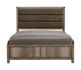 Matteo Melamine Sleek and Modern Contemporary Wood Full Fabric Upholstered Panel Bed - Ella Furniture