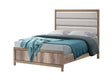 Matteo Light Brown Upholstered Panel Full Bed from Ella Furniture