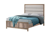 Matteo Light Brown Upholstered Panel Full Bed from Ella Furniture