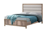 Matteo Light Brown Upholstered Panel King Bed from Ella Furniture