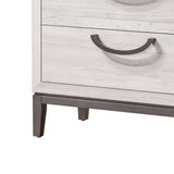 Veda Beige Modern Contemporary Solid Wood And Veneers 2-Drawers Night Stand - Ella Furniture