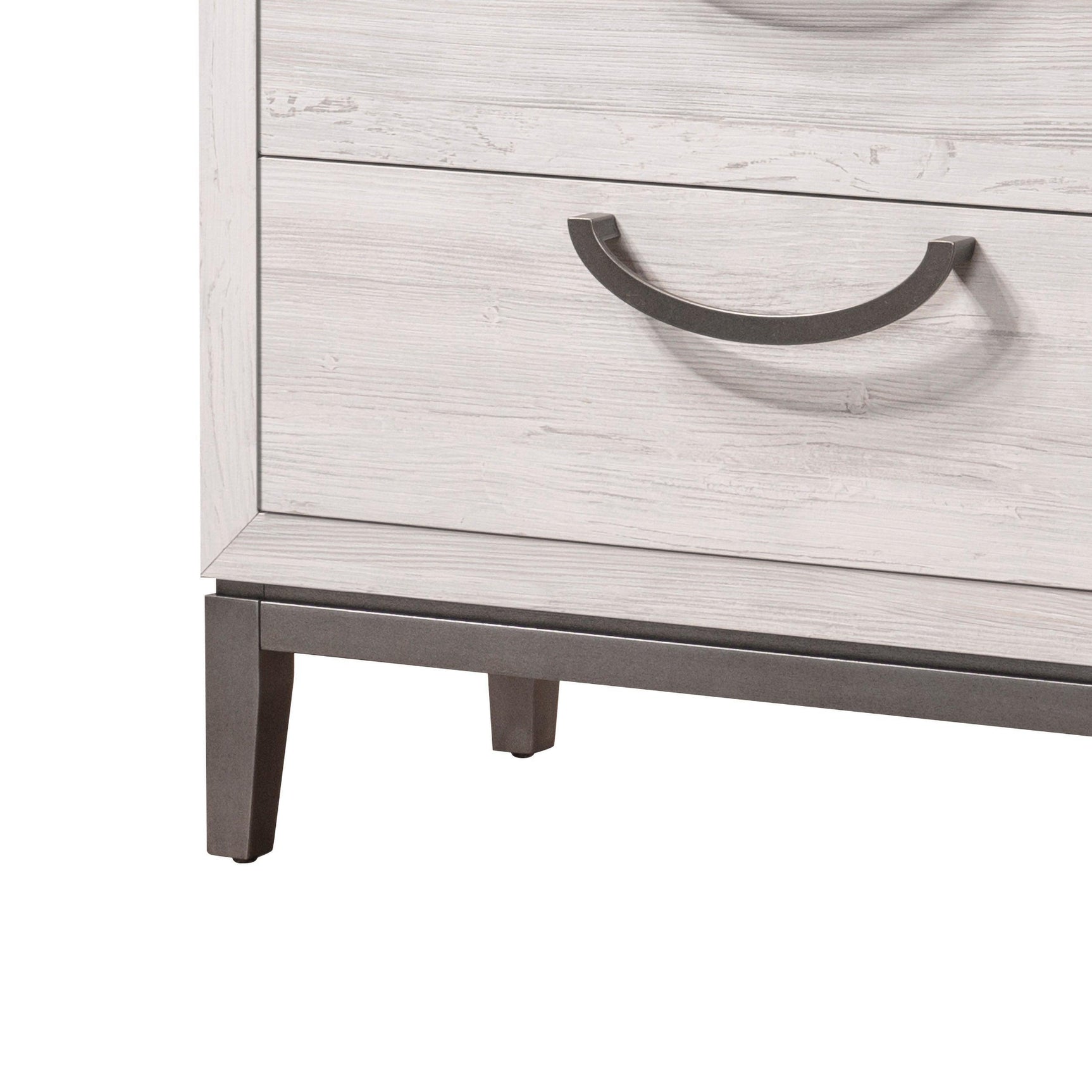 Veda Beige Modern Contemporary Solid Wood And Veneers 4-Drawers Handle Accent Chest - Ella Furniture