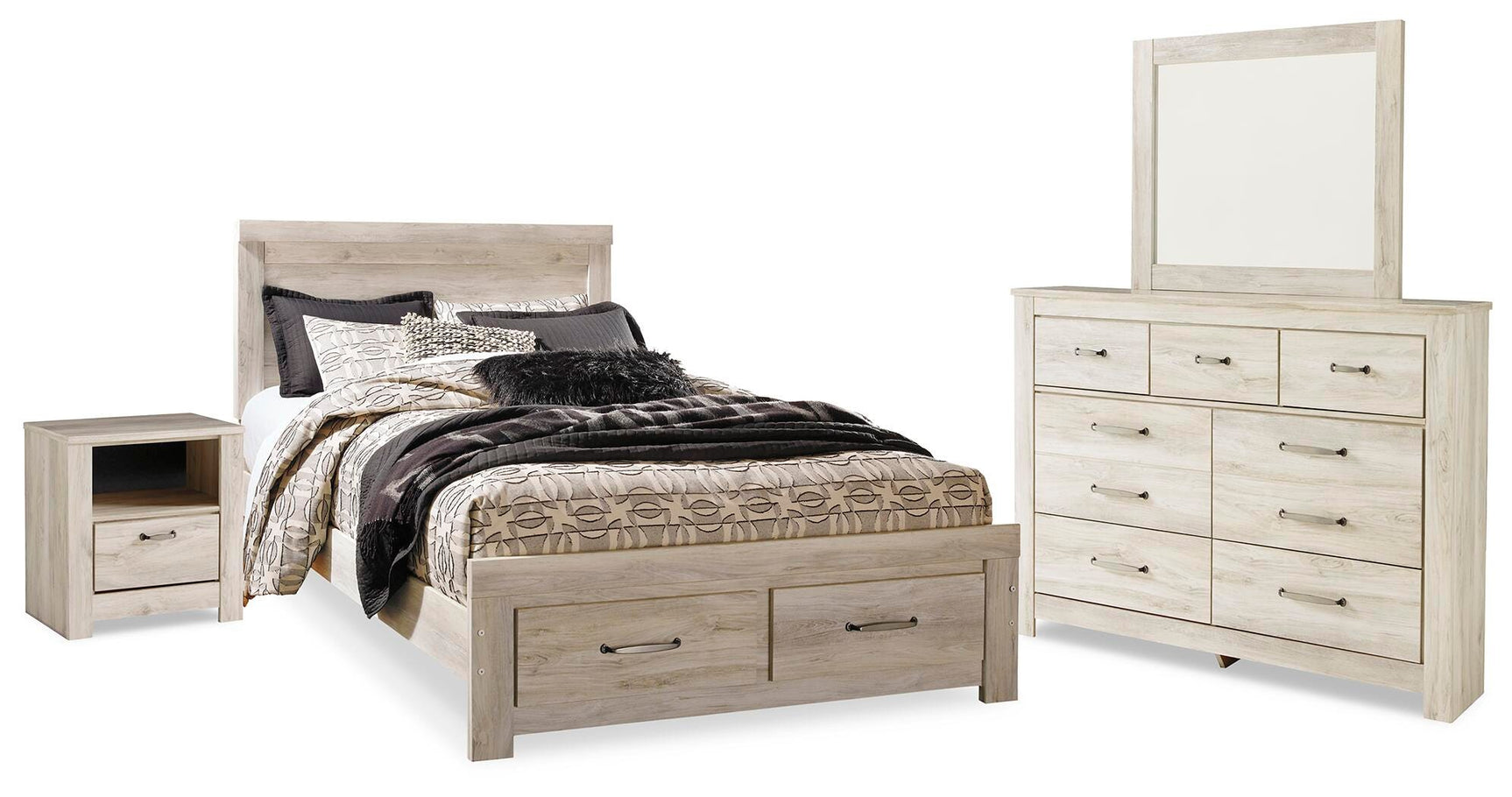 Bellaby Whitewash Platform Bedroom Set from Ella Furniture