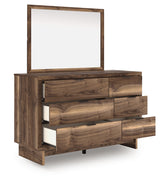 Chirason Brown Dresser and Mirror