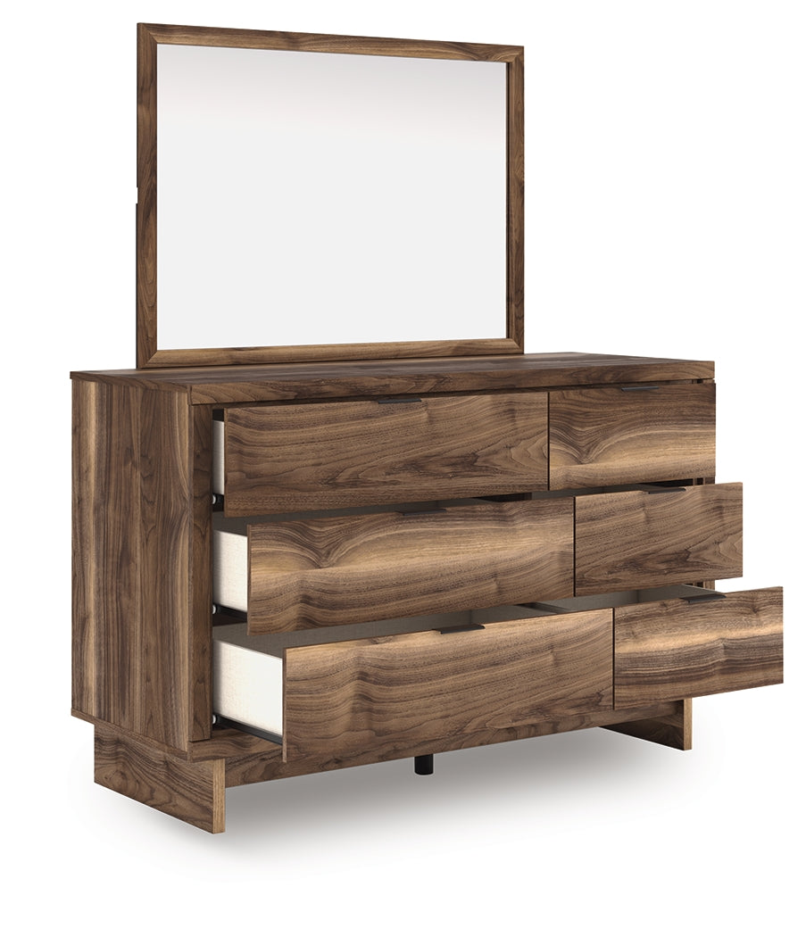 Chirason Brown Dresser and Mirror