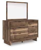 Chirason Brown Dresser and Mirror