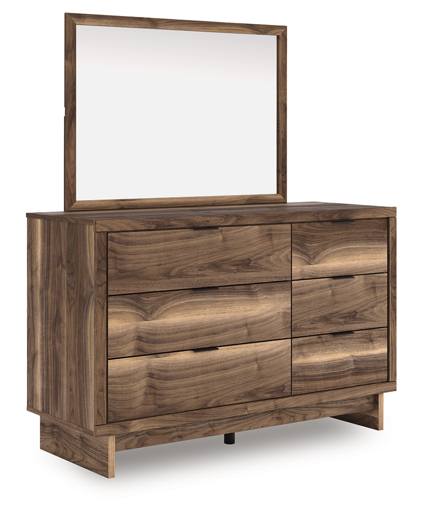 Chirason Brown Dresser and Mirror