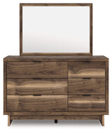Chirason Brown Dresser and Mirror