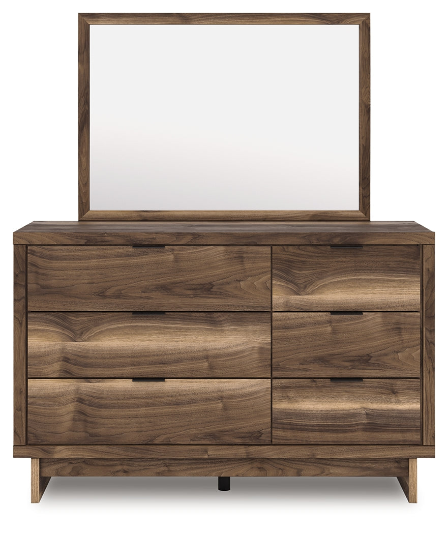 Chirason Brown Dresser and Mirror