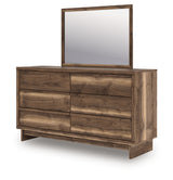 Chirason Brown Dresser and Mirror