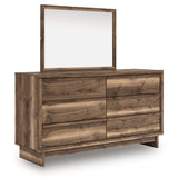 Chirason Brown Dresser and Mirror