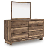 Chirason Brown Dresser and Mirror angled view