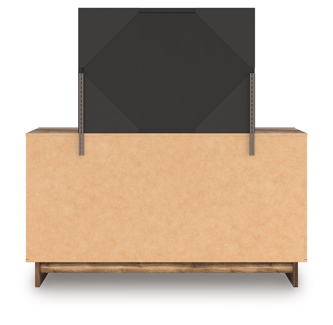 Chirason Brown Dresser and Mirror