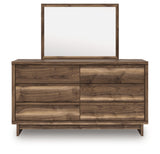 Chirason Brown Dresser and Mirror