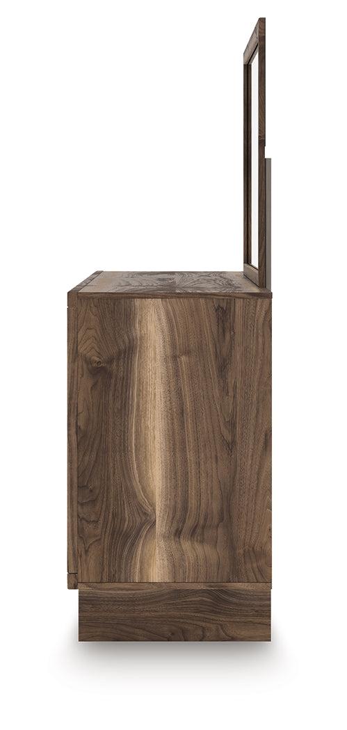 Chirason Brown Dresser and Mirror
