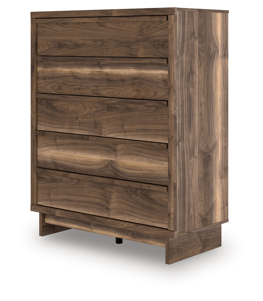 Chirason Brown Wide Chest of Drawers