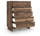 Chirason Brown Wide Chest of Drawers