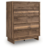 Chirason Brown Wide Chest of Drawers