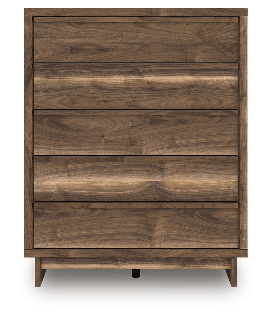 Chirason Brown Wide Chest of Drawers