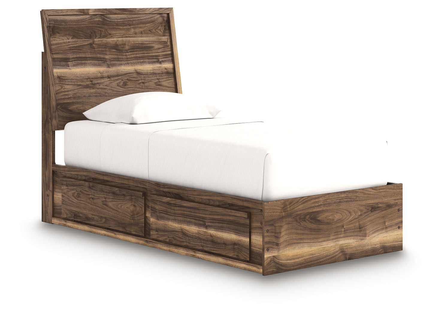 Chirason Brown Twin Panel Bed with Storage