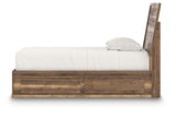 Chirason Brown Twin Panel Bed with Storage