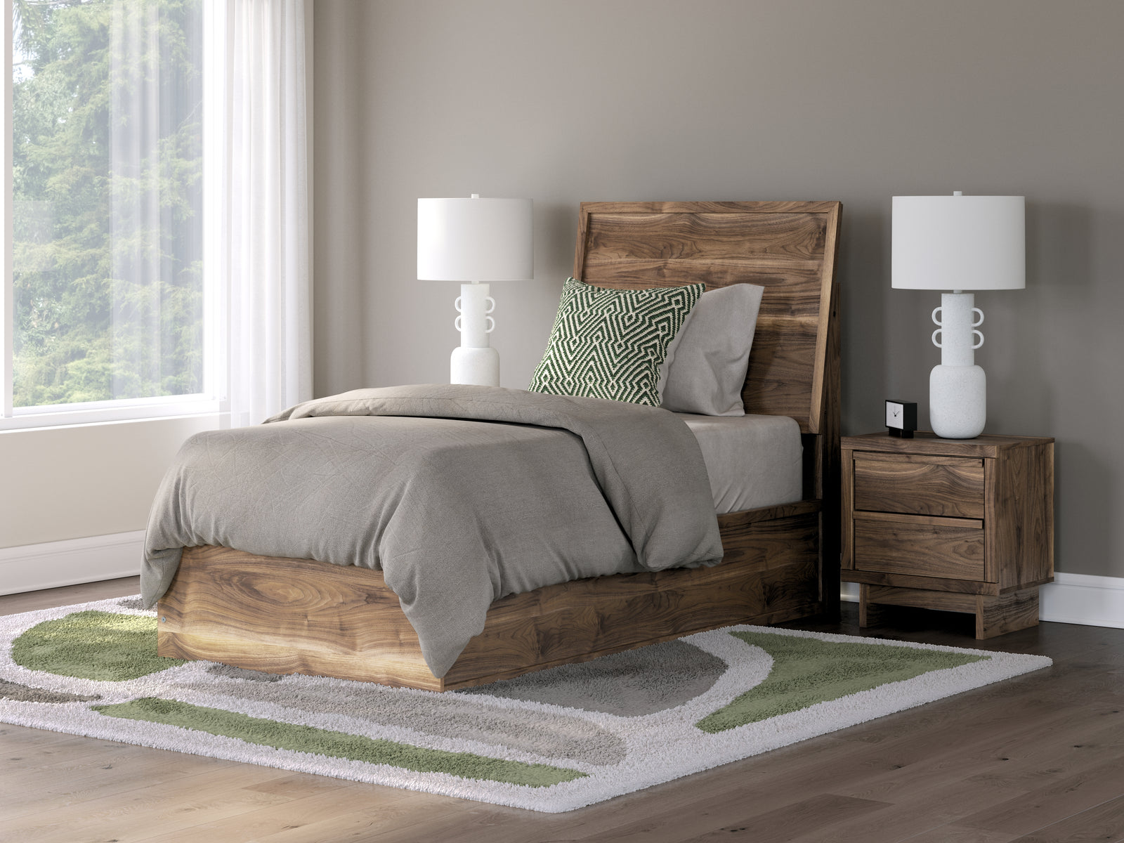 Chirason Brown Twin Panel Bed