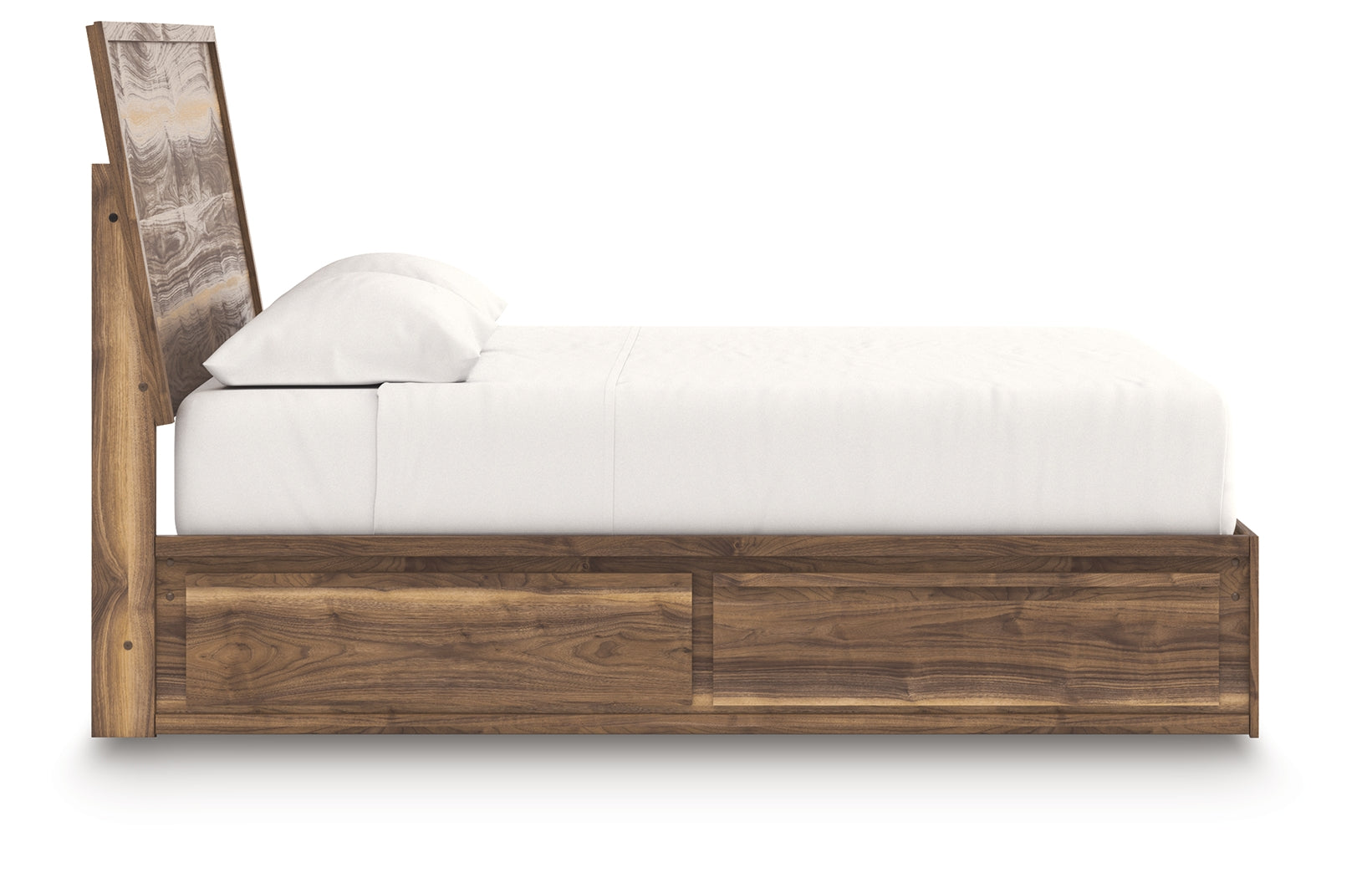 Chirason Brown King Panel Bed with Storage