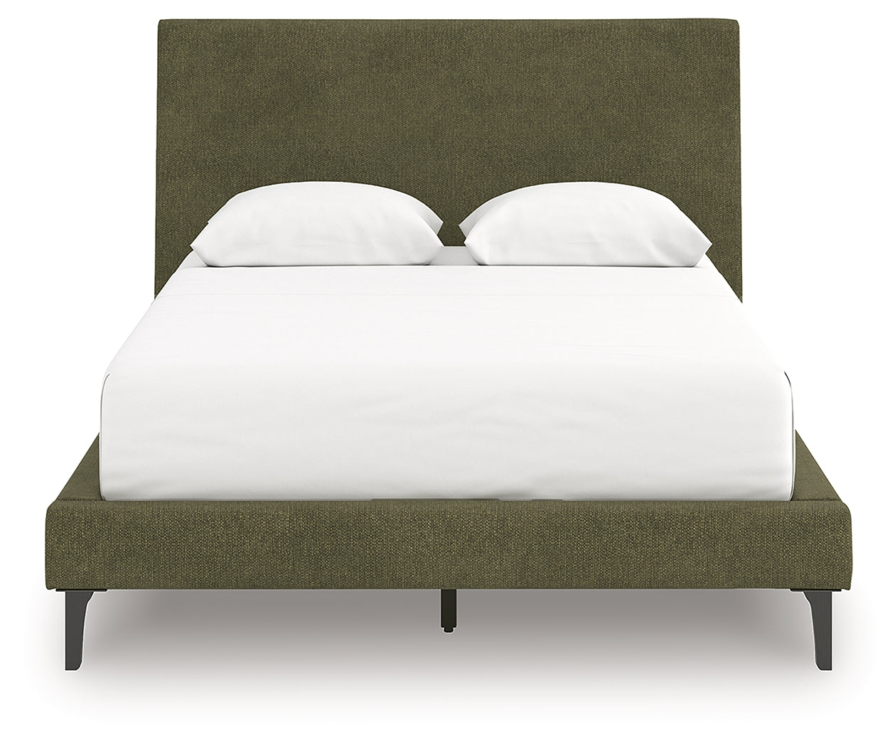 Chirason Sage Green Full Upholstered Bed with Roll Slats
