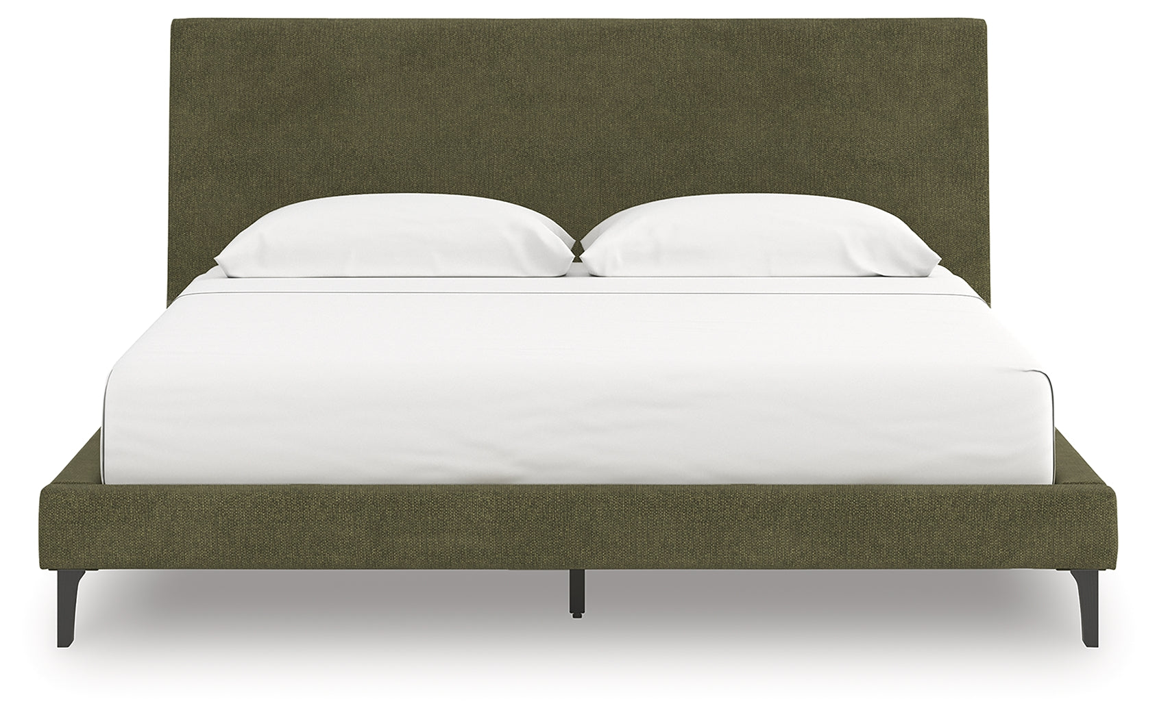 Chirason Sage Green King Upholstered Bed with Roll Slats
