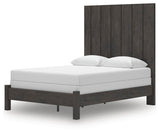 Fraluna Charcoal Panel Bedroom Set angled view
