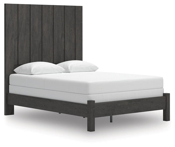 Fraluna Charcoal Queen Panel Bed