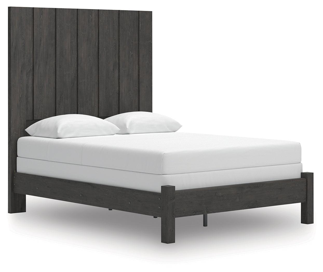 Fraluna Charcoal Queen Panel Bed