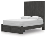 Fraluna Charcoal Queen Panel Storage Bed
