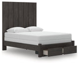 Fraluna Charcoal Queen Panel Storage Bed
