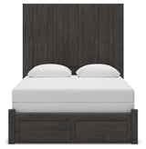 Fraluna Charcoal Queen Panel Storage Bed