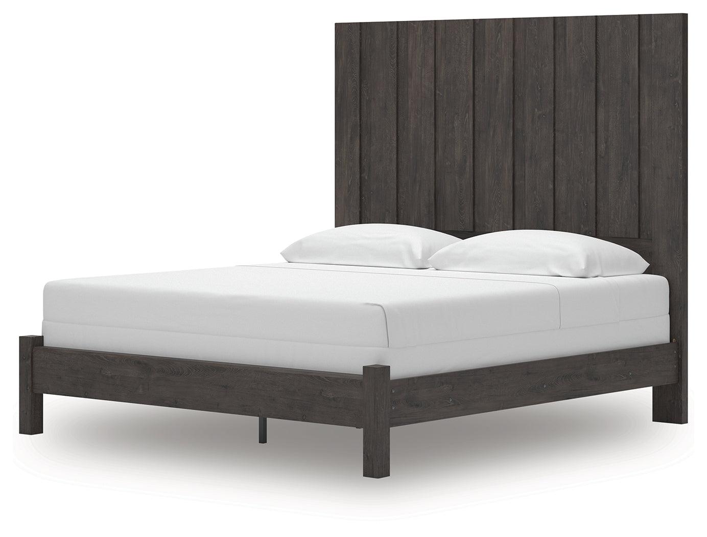 Fraluna Charcoal King Panel Bed