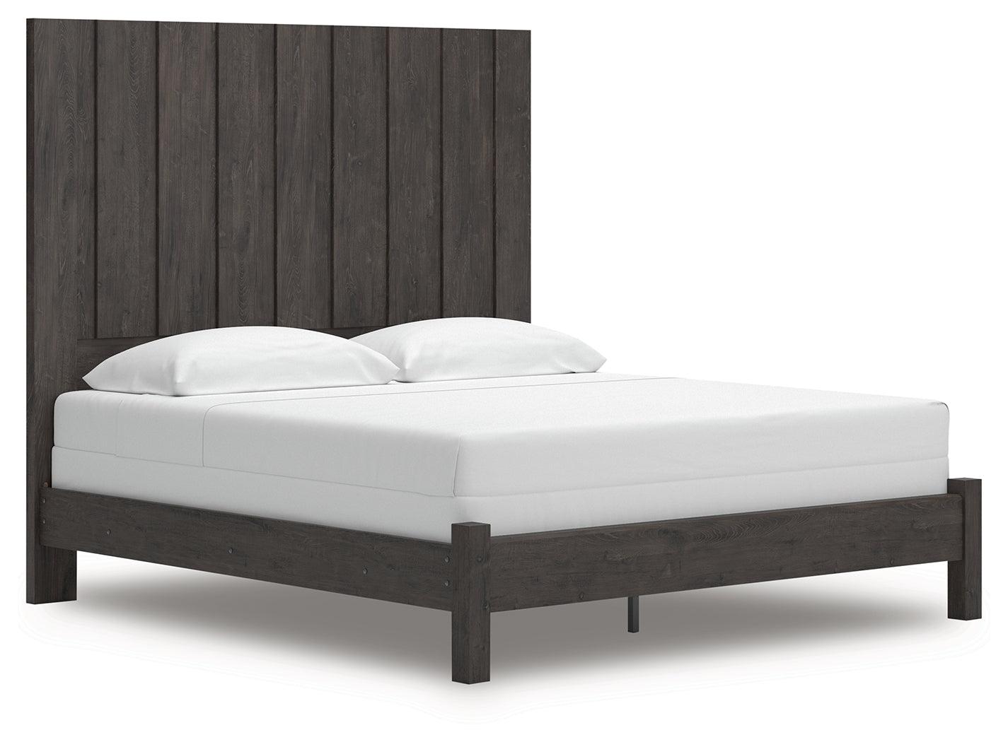 Fraluna Charcoal King Panel Bed