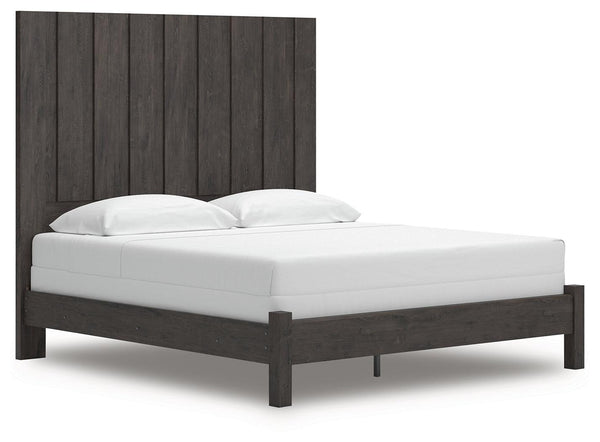 Fraluna Charcoal King Panel Bed