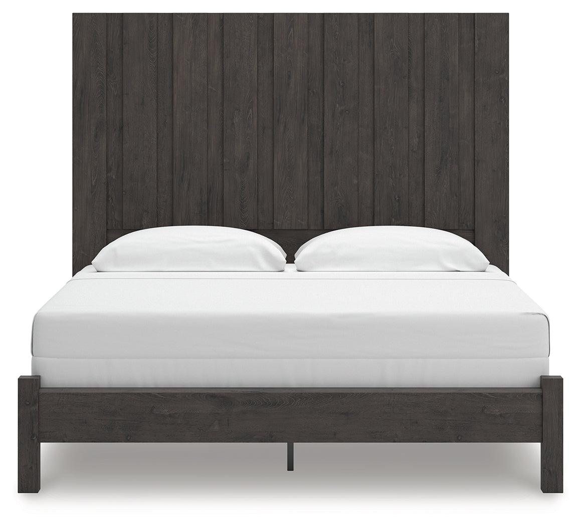 Fraluna Charcoal King Panel Bed