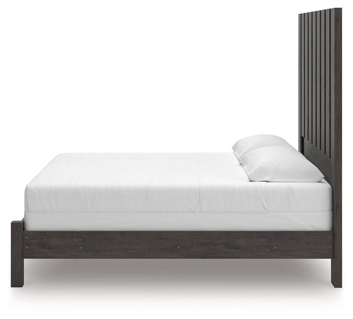 Fraluna Charcoal King Panel Bed