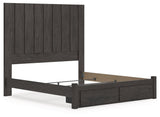 Fraluna Charcoal King Panel Storage Bed