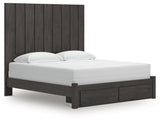 Fraluna Charcoal King Panel Storage Bed
